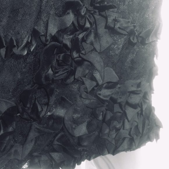 Ruben Panis Vtg Lace Evening Cocktail Midi Dress - Picture 2 of 16